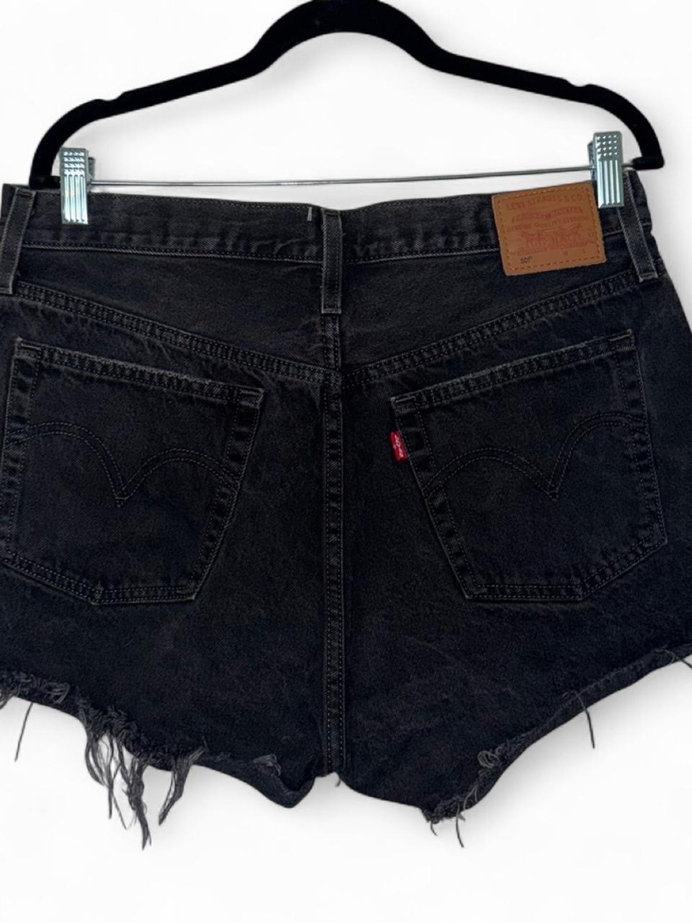 Levi’s 501 black denim jean shorts jorts size 33